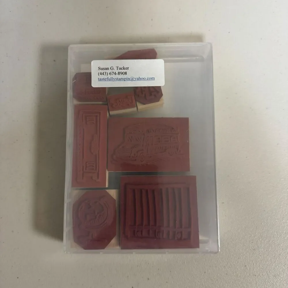 Stampin Up It's Academic Rubber Set School Teacher Classroom Education Scrapbook